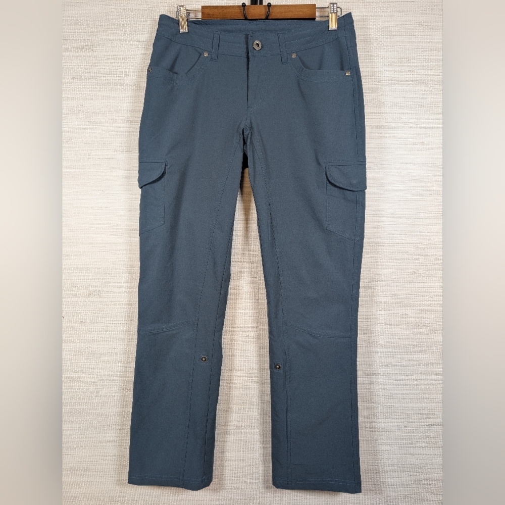 Kuhl Freeflex Rollup Pants Capris Rainstorm Blue Grey 6 Short Cargo Hiking - Picture 4 of 14
